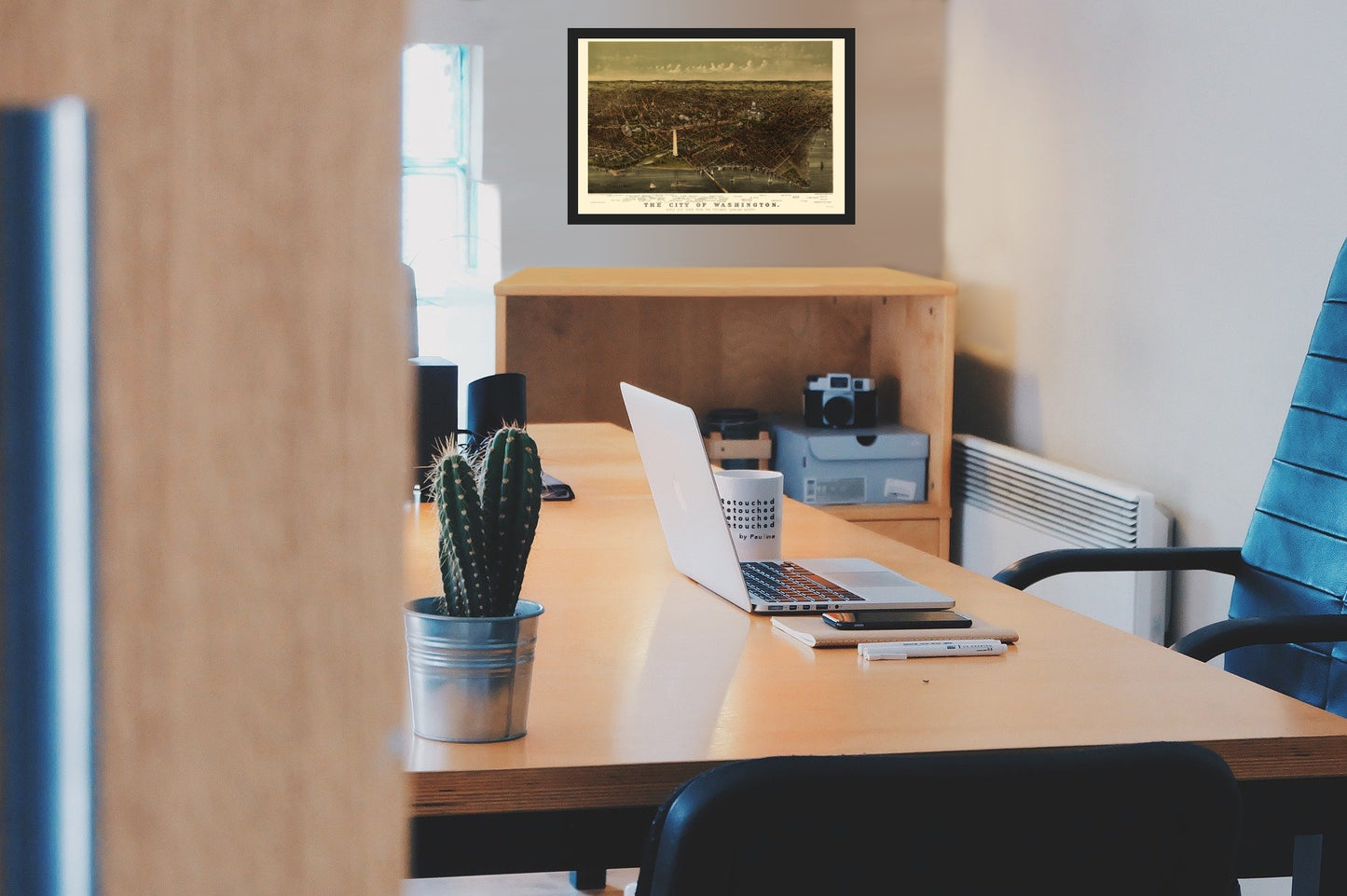 Historic Panoramic View - Washington DC - Currier 1892 - Vintage Wall Art