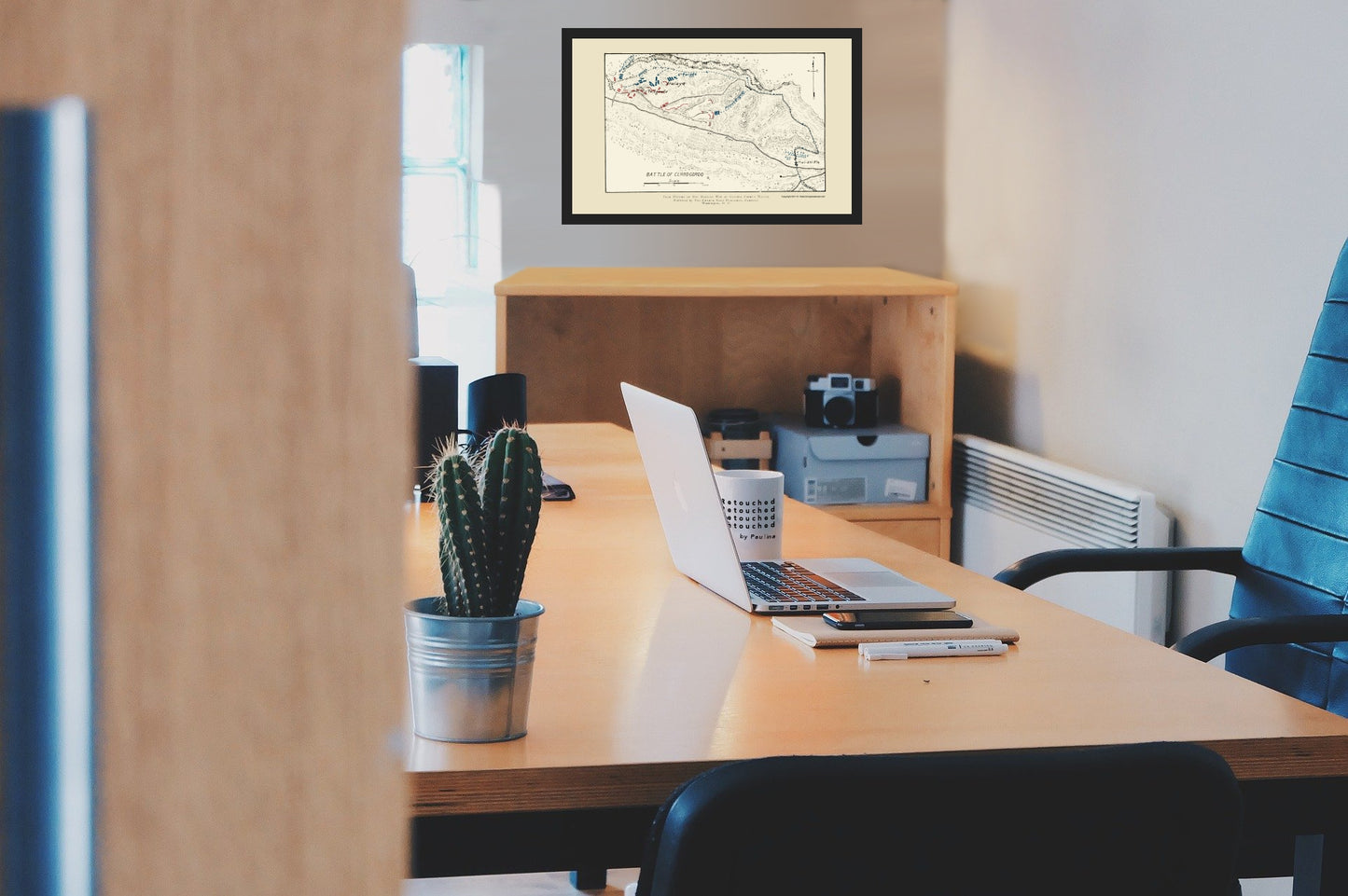 Historic War Map - Cerro Gordo Battle Mexican American War - Church News 1892 - Vintage Wall Art