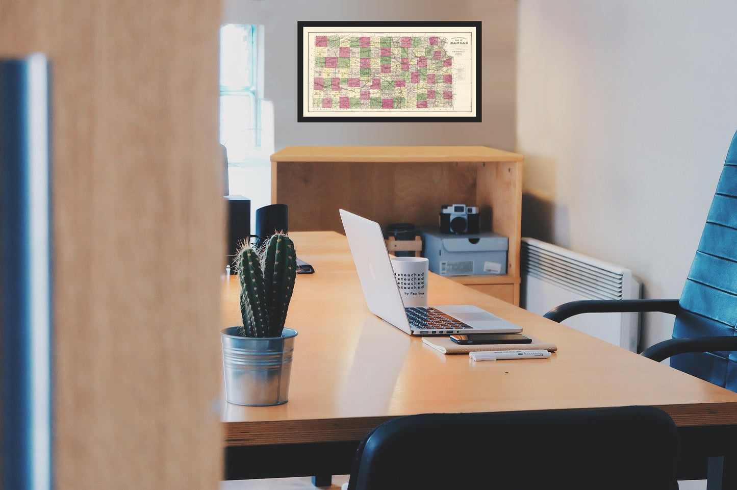 Historic State Map - Kansas - Everts 1887 - Vintage Wall Art