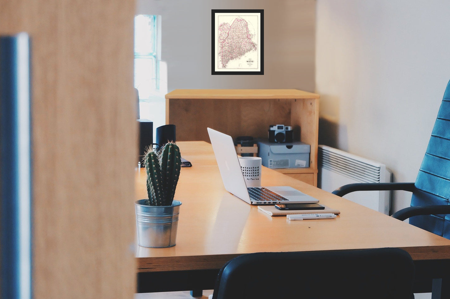 Historic State Map - Maine - Colby 1887 - Vintage Wall Art