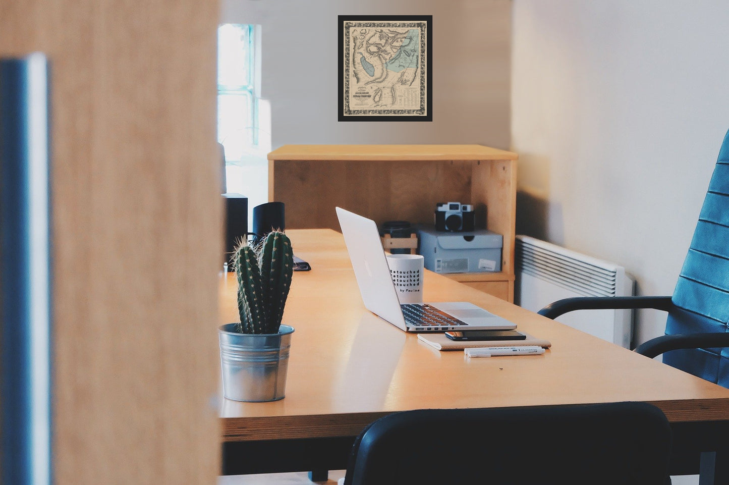 Historic Mine Map - Nevada Washoe Silver Region - Bancroft 1862 - Vintage Wall Art