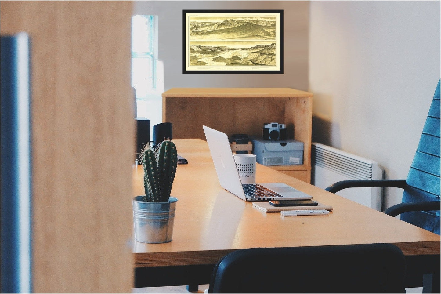 Historic Panoramic View - Arizona Grand Canyon Toroweap Vulcans Throne - Bien 1882 - 23 x 37 - Vintage Wall Art