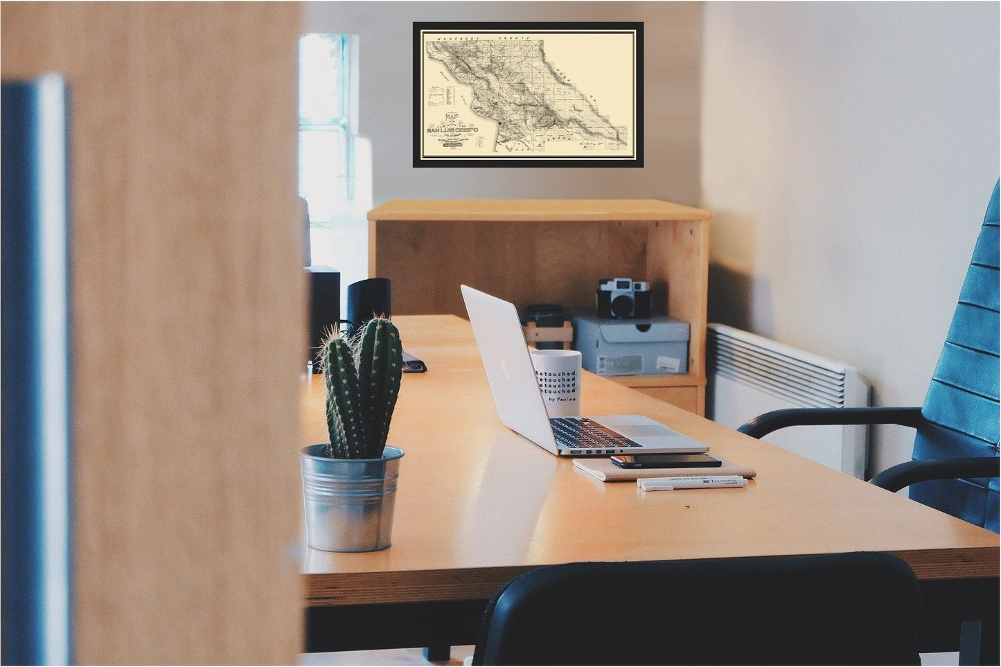 Historic County Map - San Luis Obispo County California - Henderson 1890 - 38.19 x 23 - Vintage Wall Art