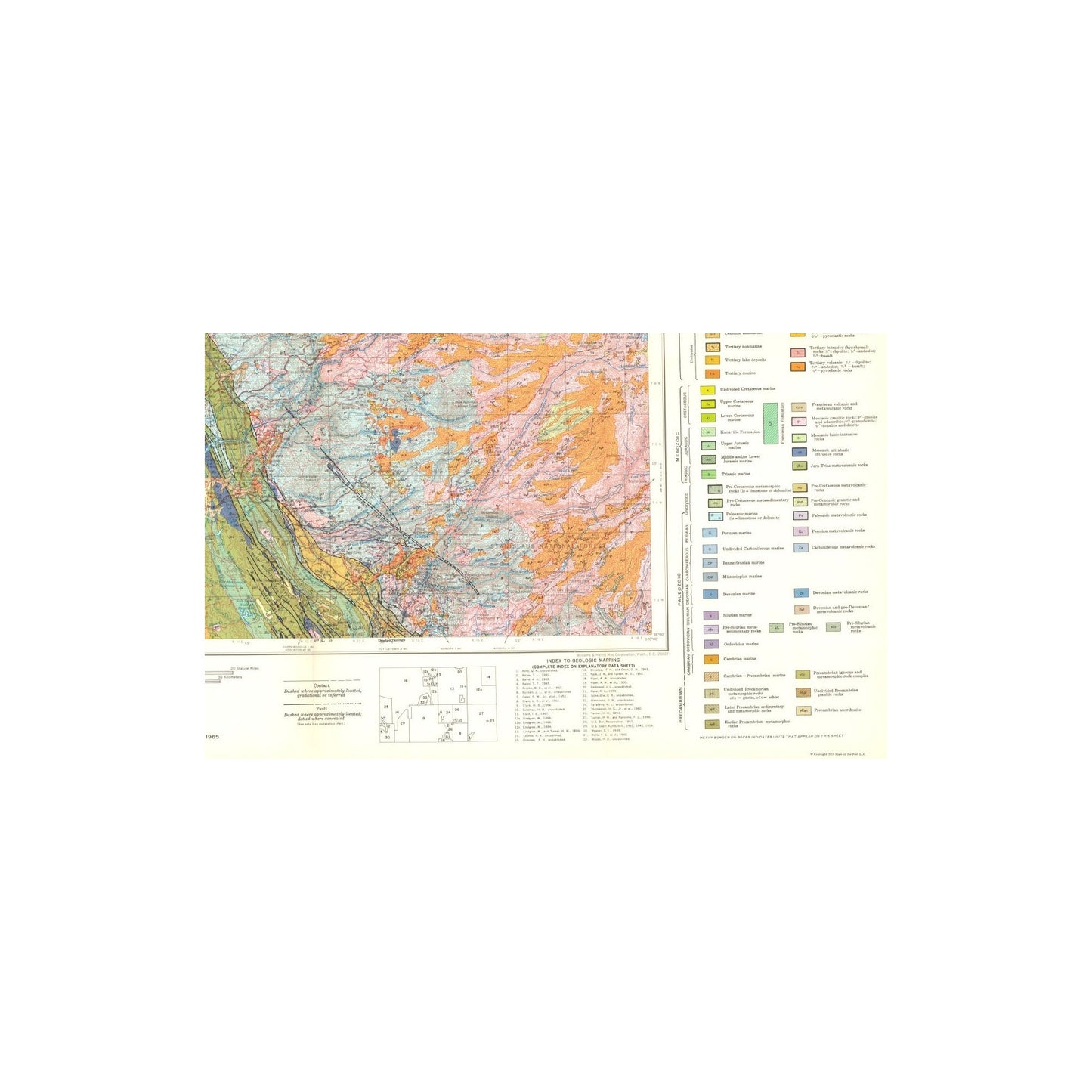 Historic Mine Map - Sacramento California Mines Sheet - Strand 1961 - Vintage Wall Art