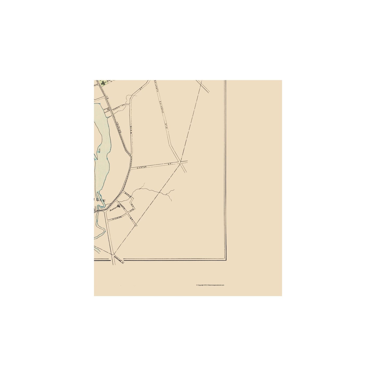 Historic City Map - Southington Connecticut - Hurd 1893 - 23 x 26.44 - Vintage Wall Art