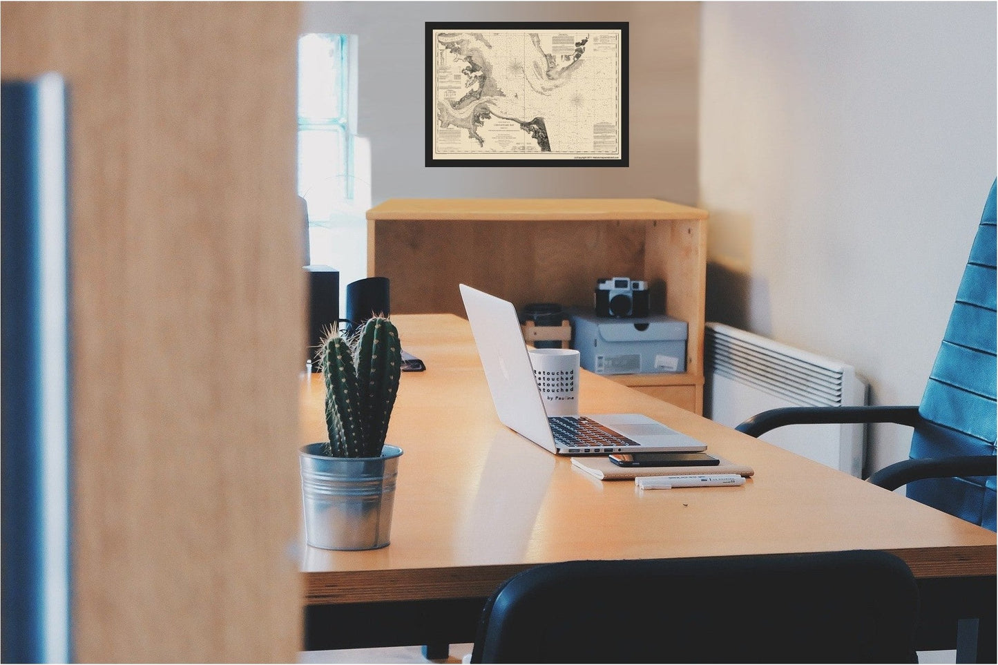 Historical Civil War Map - Chesapeake Bay Entrance - Bache 1863 - 23 x 33.46 - Vintage Wall Art