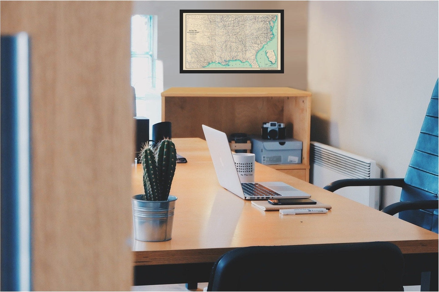 Historical Civil War Map - Southern States Railroad Connections - Kimber 1862 - 23 x 39.32 - Vintage Wall Art