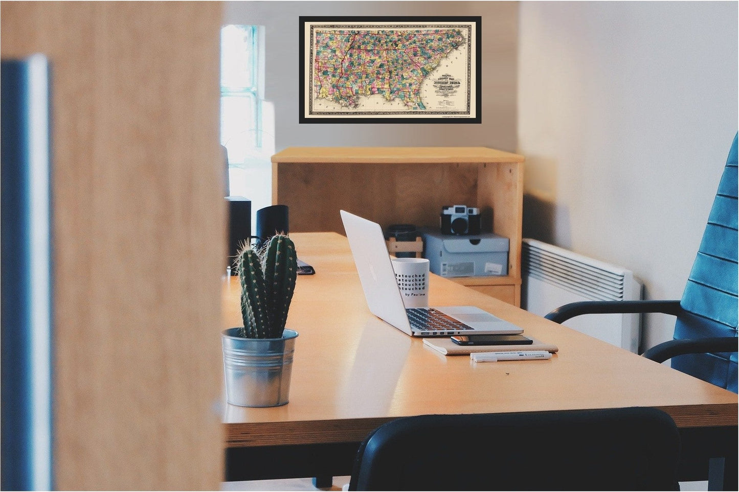 Historical Civil War Map - Southern States Railway - Mendenhall 1864 - 23 x 40.94 - Vintage Wall Art