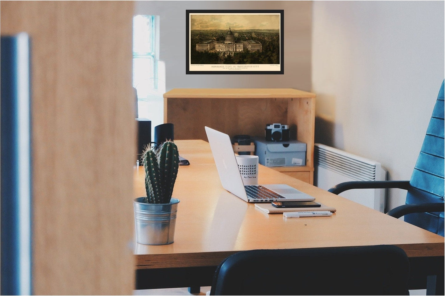 Historic Panoramic View - Washington DC - Bohn 1857 - 23 x 36.28 - Vintage Wall Art