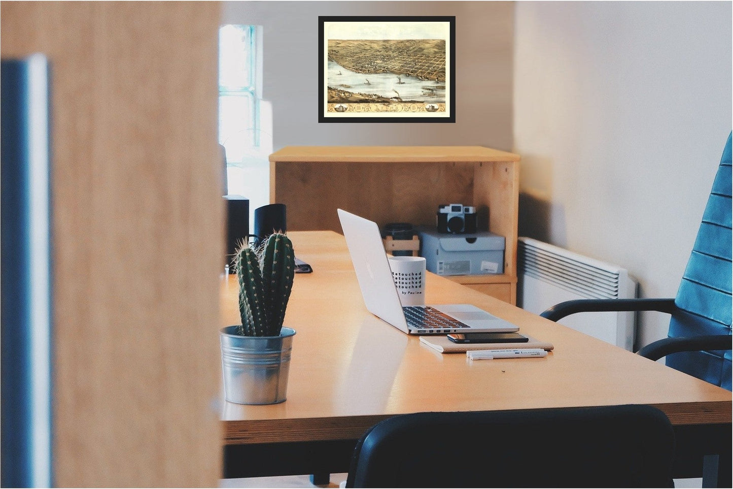 Historic Panoramic View - Lyons Iowa - Ruger 1868 - 23 x 30.41 - Vintage Wall Art