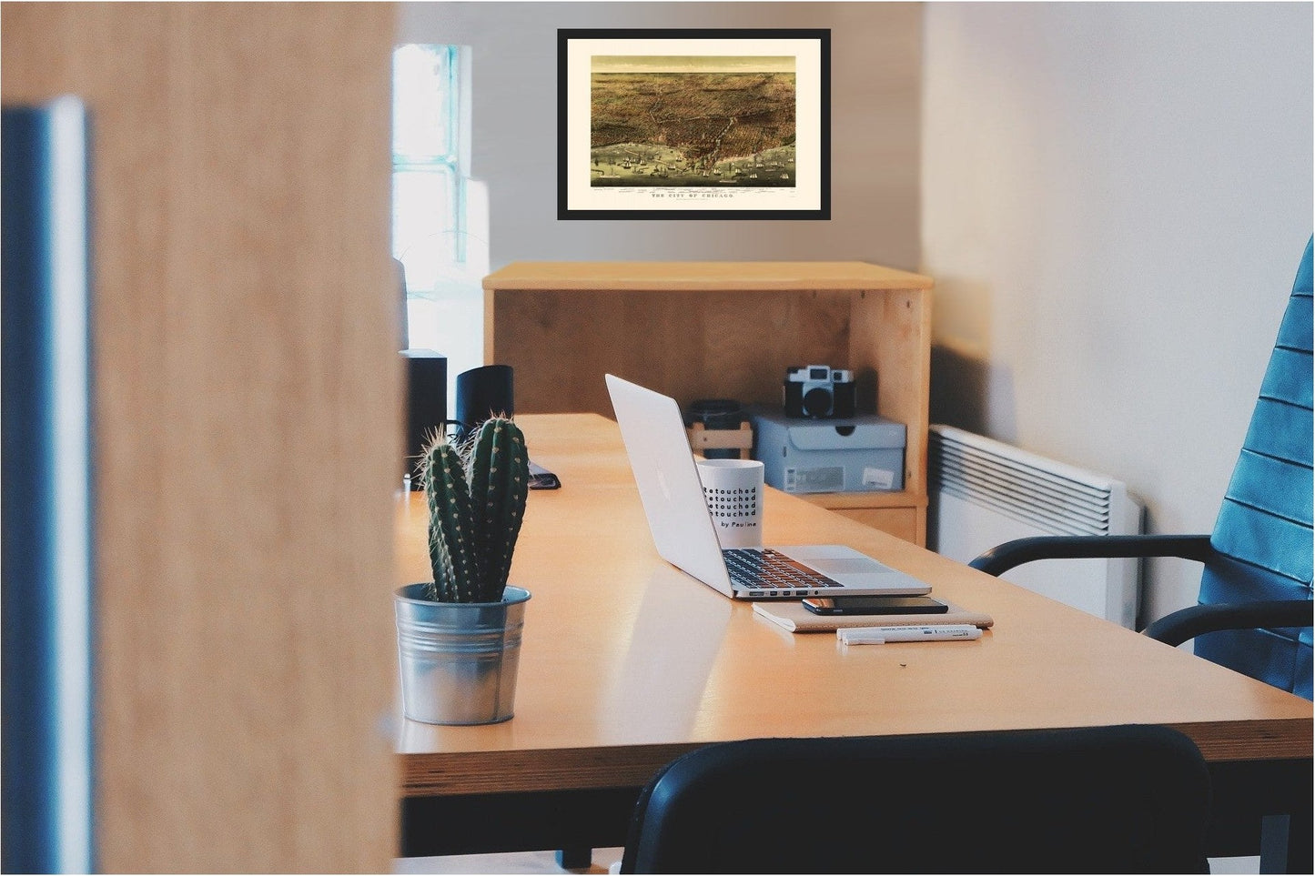 Historic Panoramic View - Chicago Illinois - Currier 1892 - 23 x 34.11 - Vintage Wall Art