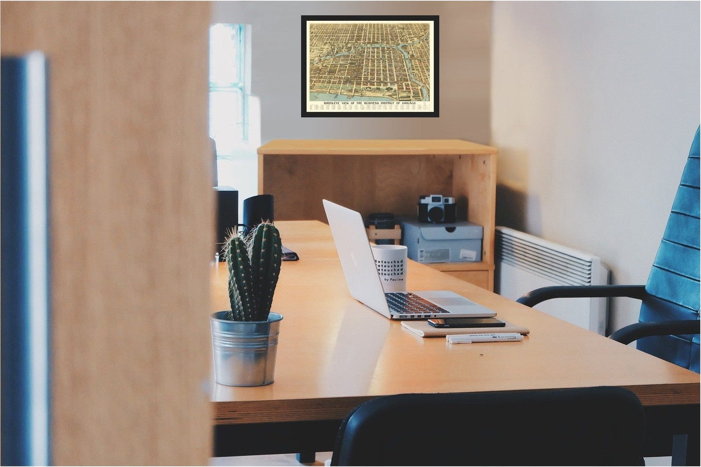 Historic Panoramic View - Chicago Illinois - Poole 1898 - 23 x 32.12 - Vintage Wall Art