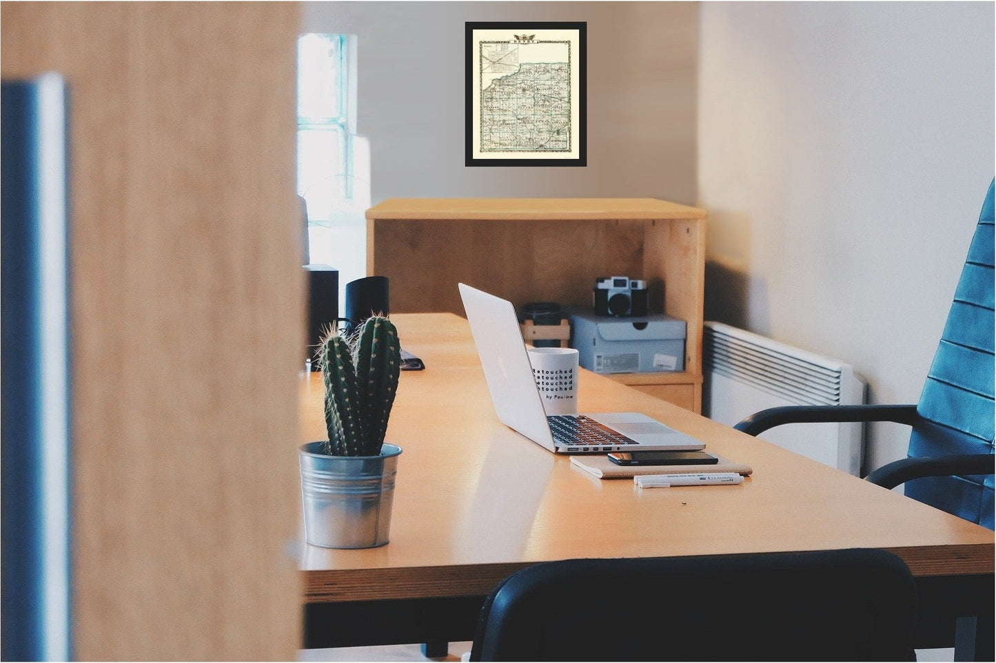 Historic County Map - Henry County Illinois - Warner 1870 - 23 x 28.05 - Vintage Wall Art