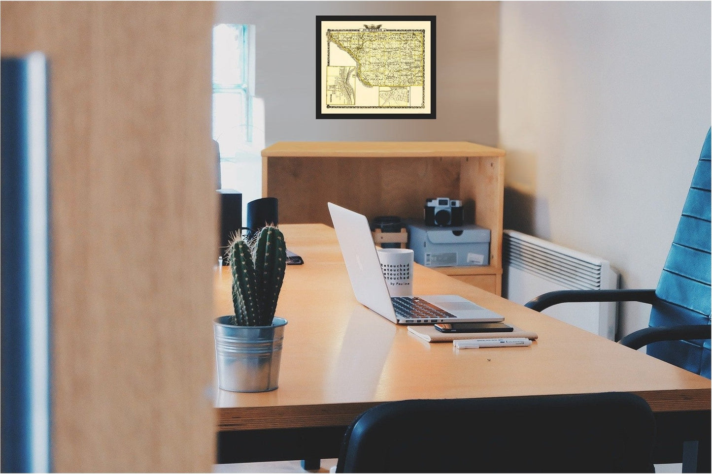 Historic County Map - Jo Daviess County Illinois - Warner 1870 - 23 x 27.18 - Vintage Wall Art