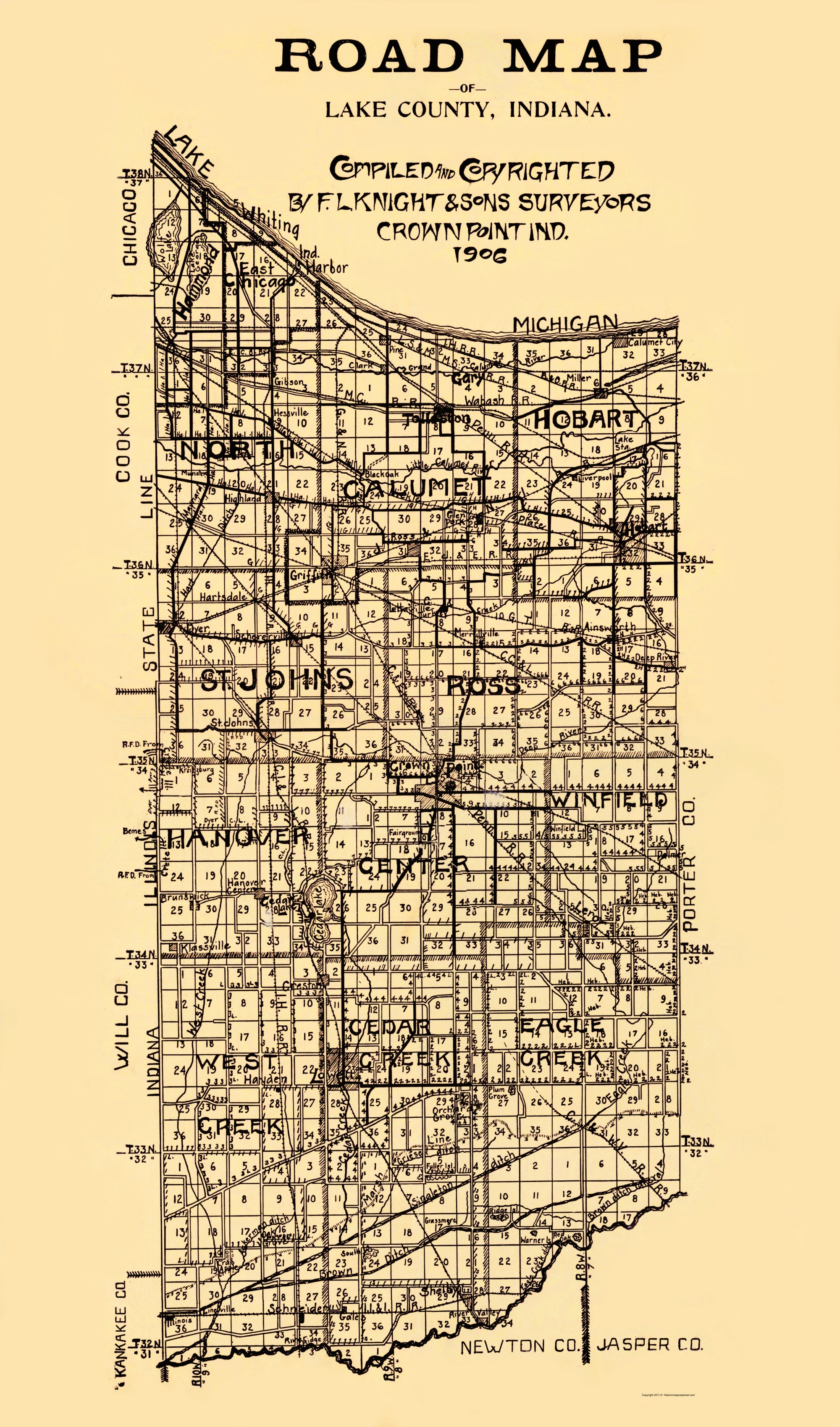 Historic map of Lake County's development