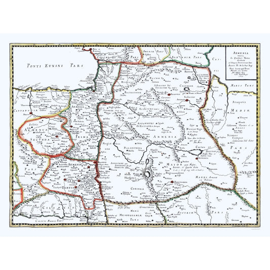 Historic Map - Armenia - Sanson 1641 - 30.56 x 23 - Vintage Wall Art