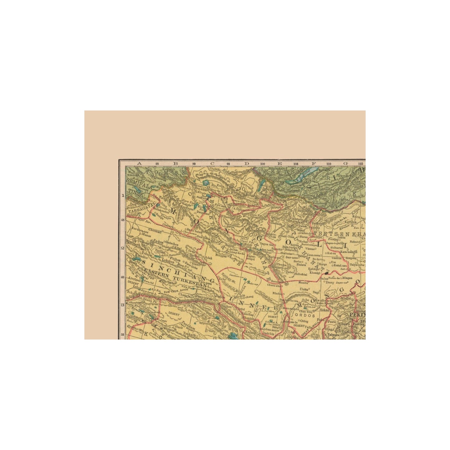 Historic Map - China Japan Korea - Hammond 1910 - 28.23 x 23 - Vintage Wall Art