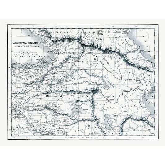 Historic Map - Armenia Colchis Albania Iberia Asia - Oxford 1828 - 30.04 x 23 - Vintage Wall Art