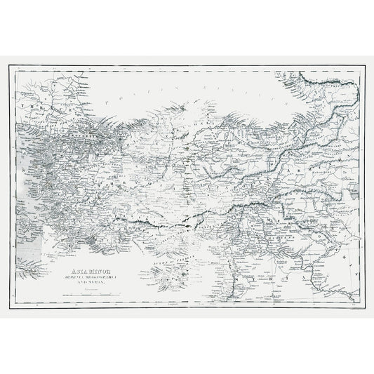 Historic Map - Asia Minor Armenia Mesopotamia Syria - Oxford 1828 - 32.77 x 23 - Vintage Wall Art