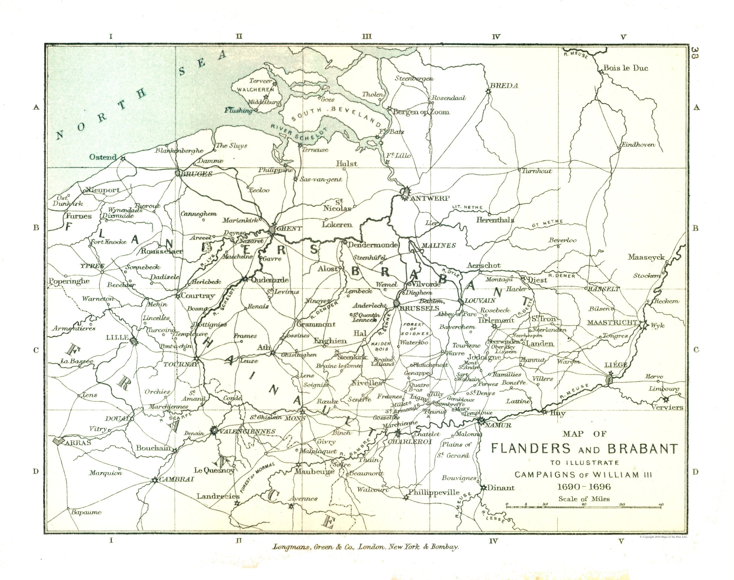 Historic Map Flanders Brabant Belgium Netherlands 1690 Gardiner 19 historic-map-flanders-brabant-belgium-netherlands-1690-gardiner-19