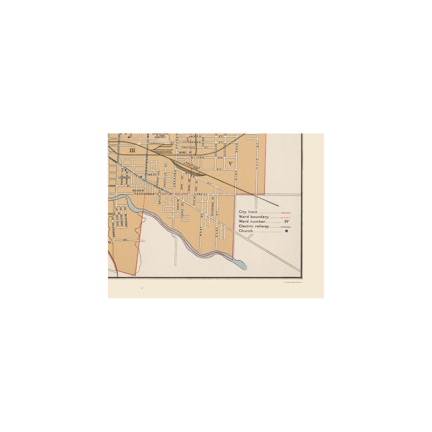 Historic Map - London Canada - Chalifour 1915 - 30.14 x 23 - Vintage Wall Art