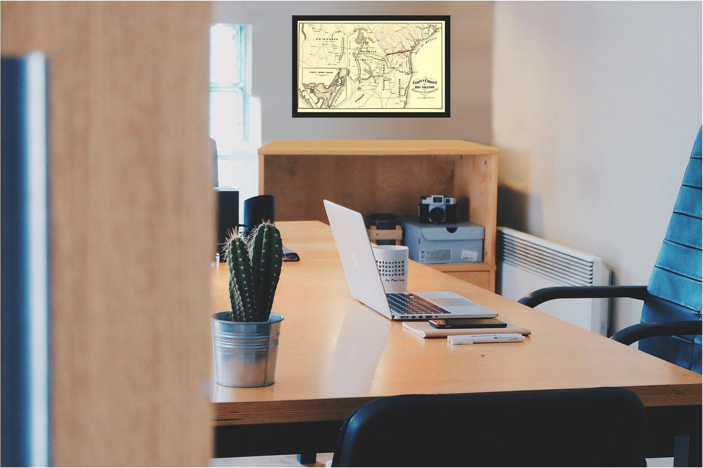 Historic Map - Corpus Christi Rio Grande Railway - Bien 1874 - 23 x 37.07 - Vintage Wall Art