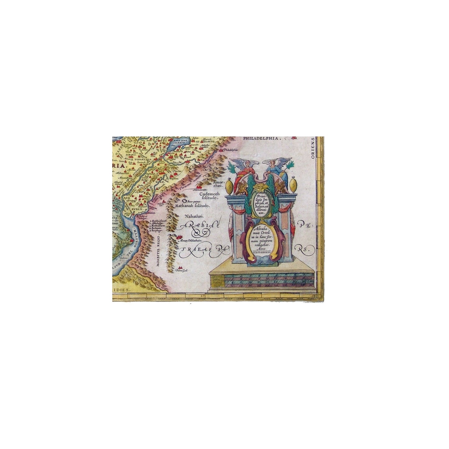 Historic Map - Judea Israel - Ortelius 1570 - 29.31 x 23 - Vintage Wall Art