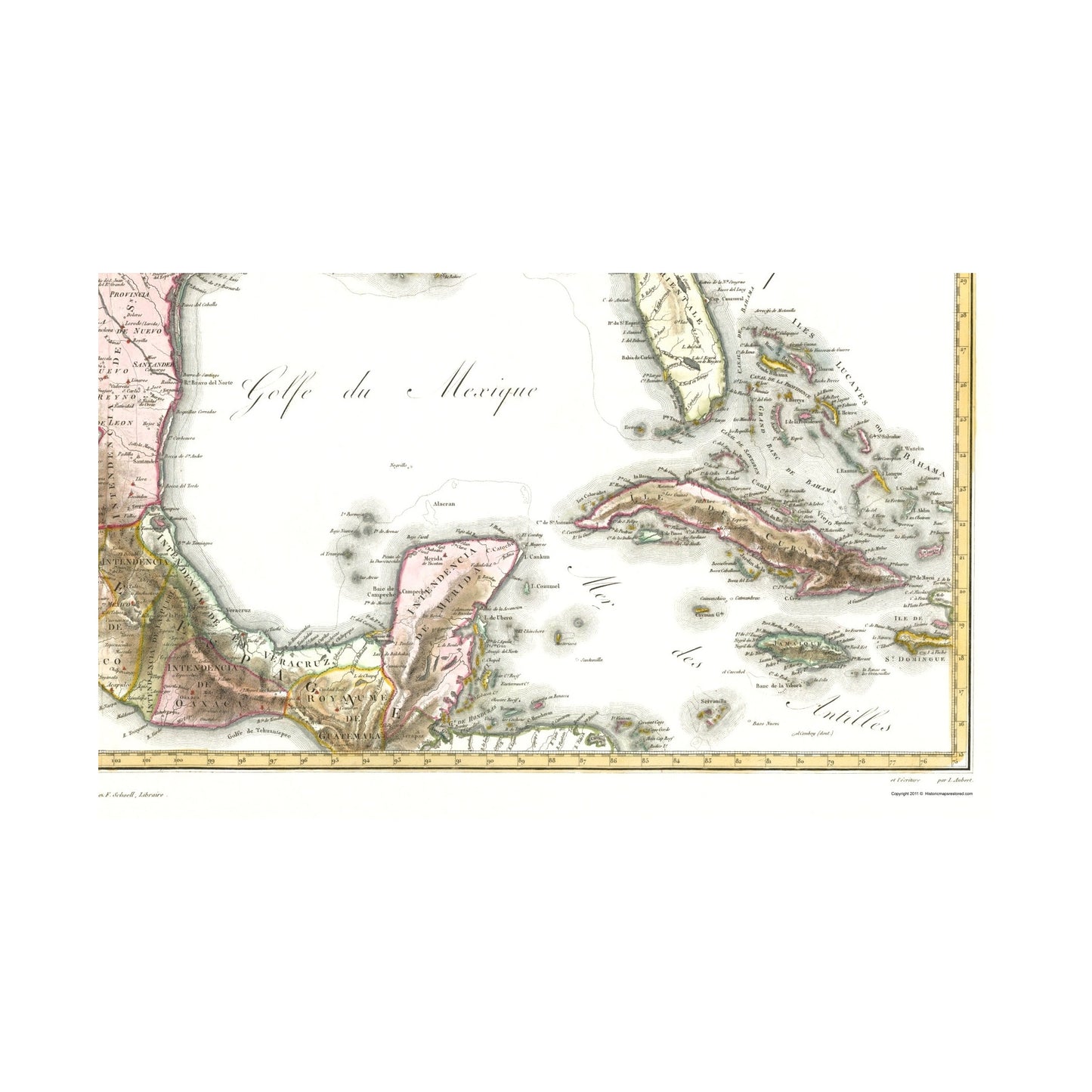 Historic Map - Mexico United States Territories - Humboldt 1811 - 23 x 37 - Vintage Wall Art