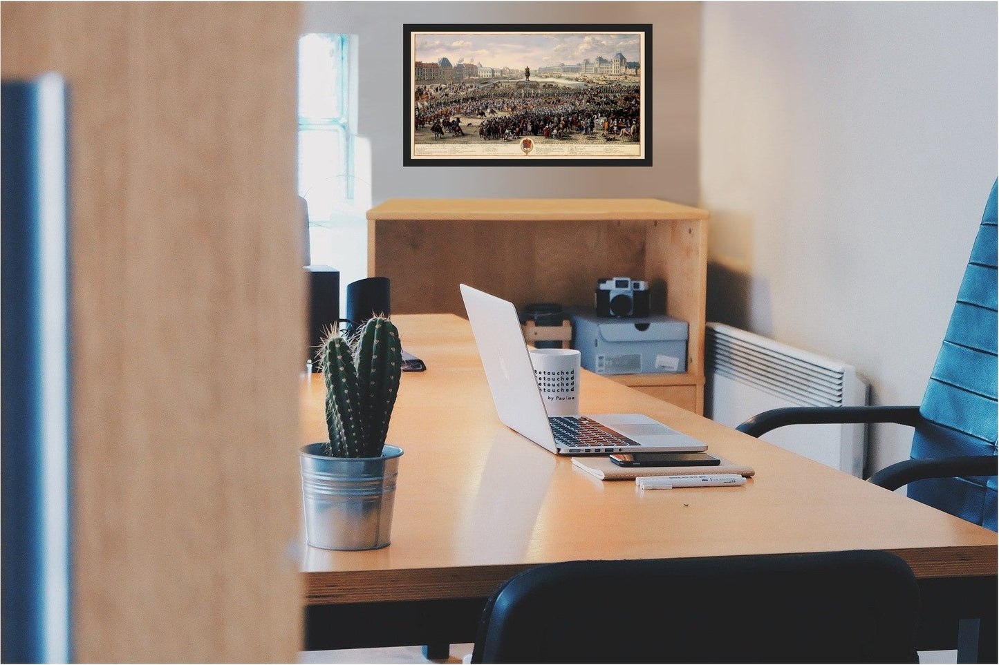 Historic Map - Pont Neuf Paris France - Huchtenburg 1690 - 23 x 42 - Vintage Wall Art