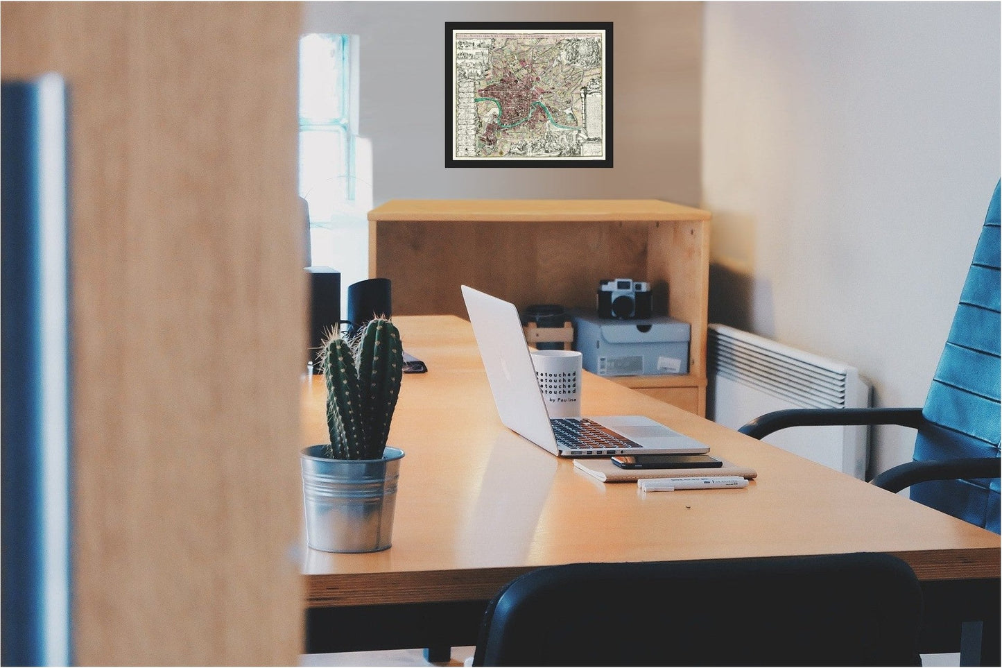 Historic Map - Rome Italy - 1745 - 27 x 23 - Vintage Wall Art