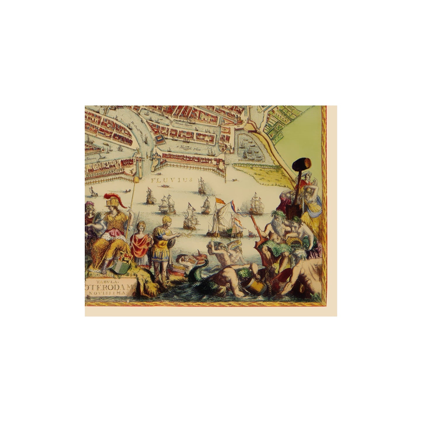 Historic Map - Rotterdam Netherlands - Schoonebeek 1689 - Vintage Wall Art