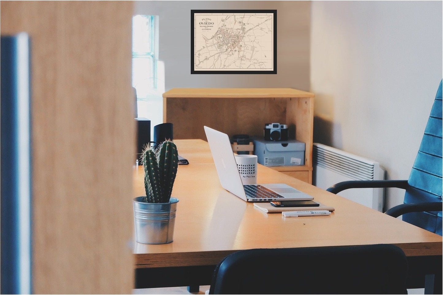 Historic Map - Oviedo Spain - Martin 1911 - 31.71 x 23 - Vintage Wall Art