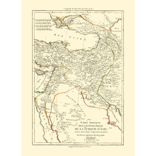 Historic Map - Turkey Asia - Santini 1794 - 23 x 31.57 - Vintage Wall Art