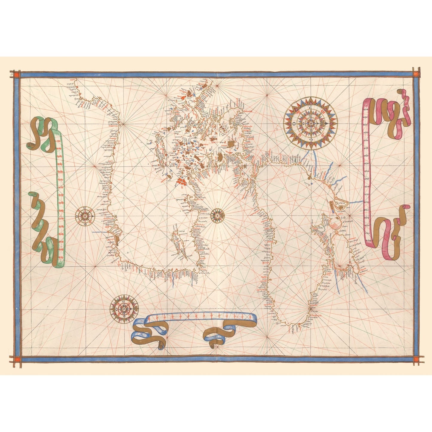 Historic Map - Turkey - Martines 1587 - 31.18 x 23 - Vintage Wall Art