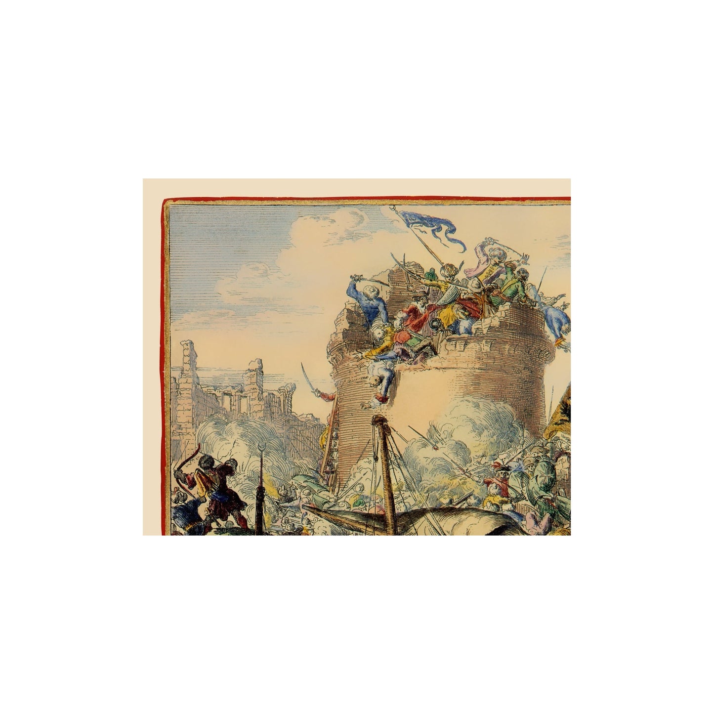 Historic War Map - Vienna Austria Siege 3 - De'Hooghe 1683 - 23 x 27.58 - Vintage Wall Art