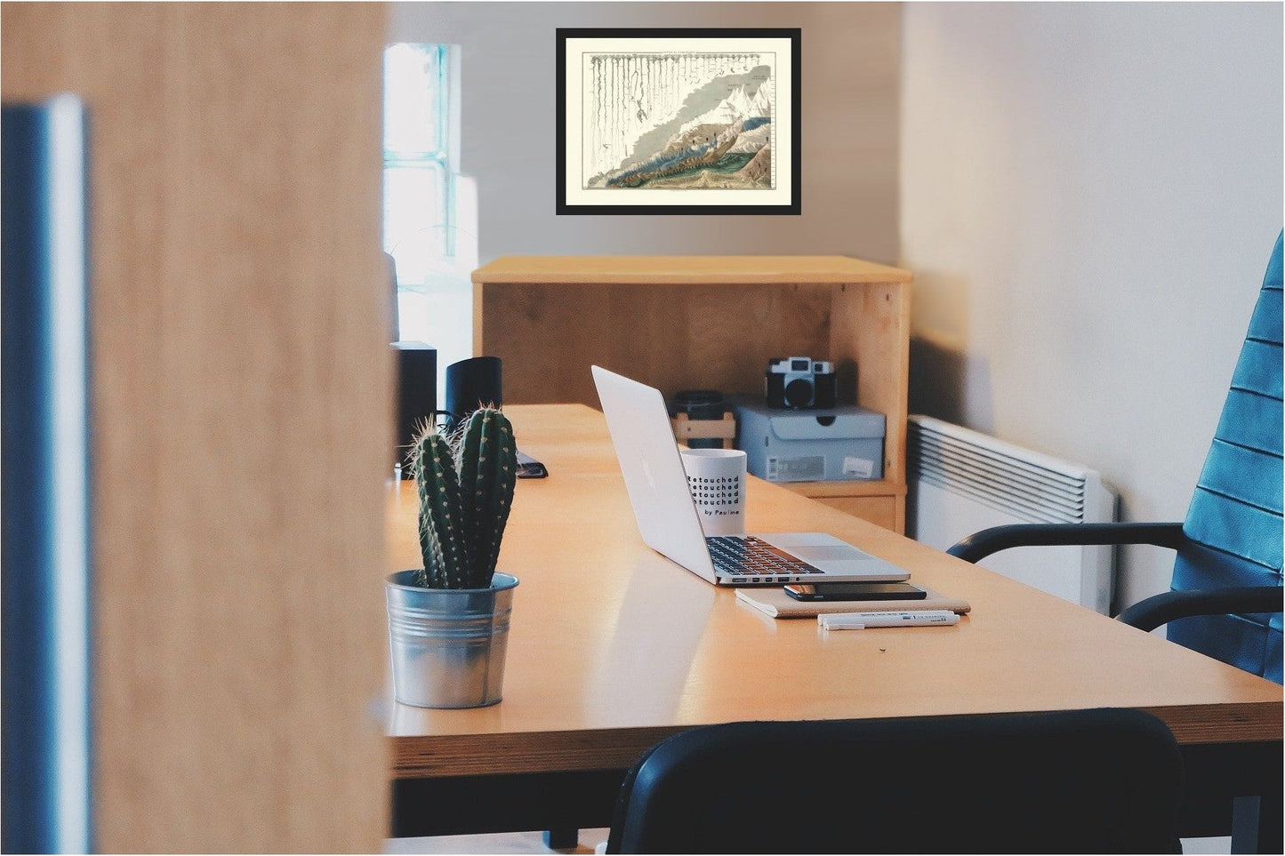 Historic Map - World Physical Geography - Black - 31.09 x 23 - Vintage Wall Art