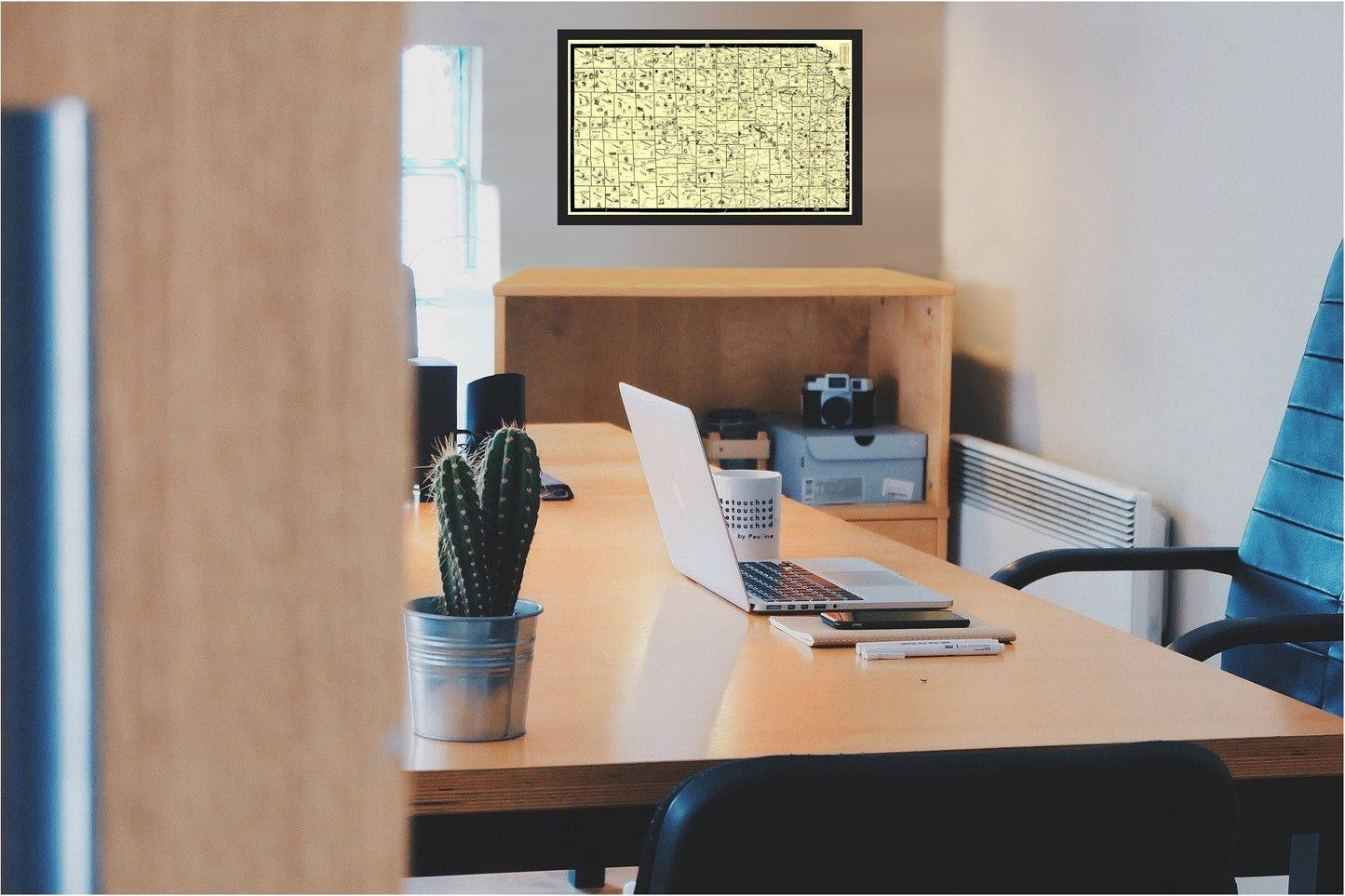 Railroad Map - Kansas Railroad Routes - McEwen 1897 - 23 x 37.41 - Vintage Wall Art