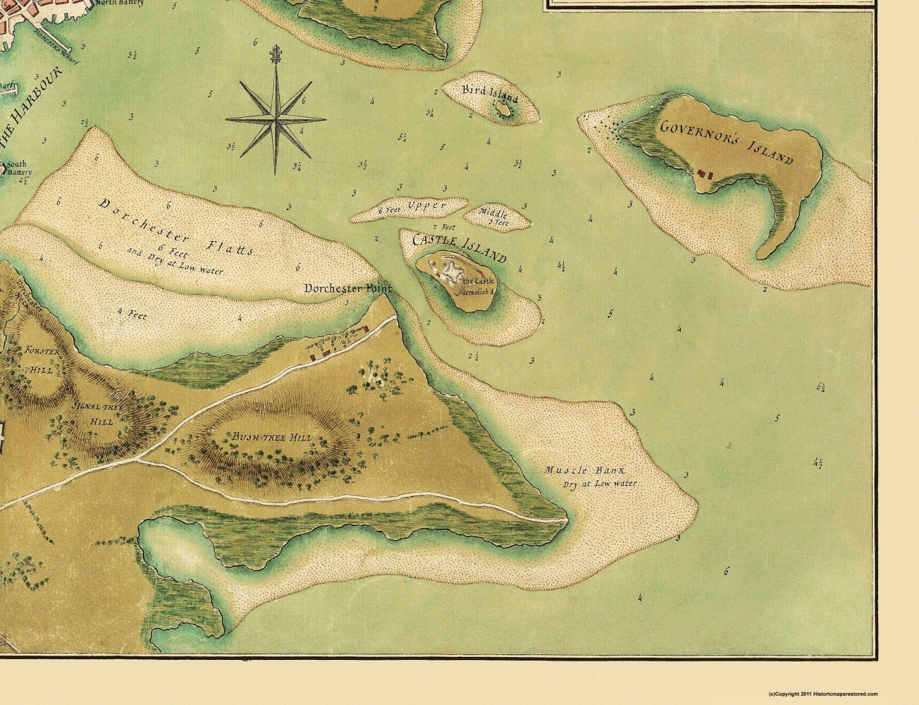 Historic City Map - Boston Massachusetts - Page  1776 - 30 x 23 - Vintage Wall Art