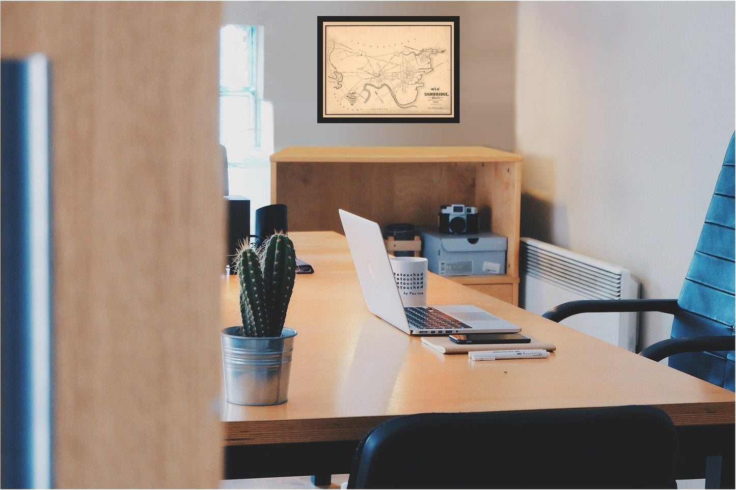 Historic City Map - Cambridge Massachusetts - Hayward 1838 - 31.50 x 23 - Vintage Wall Art