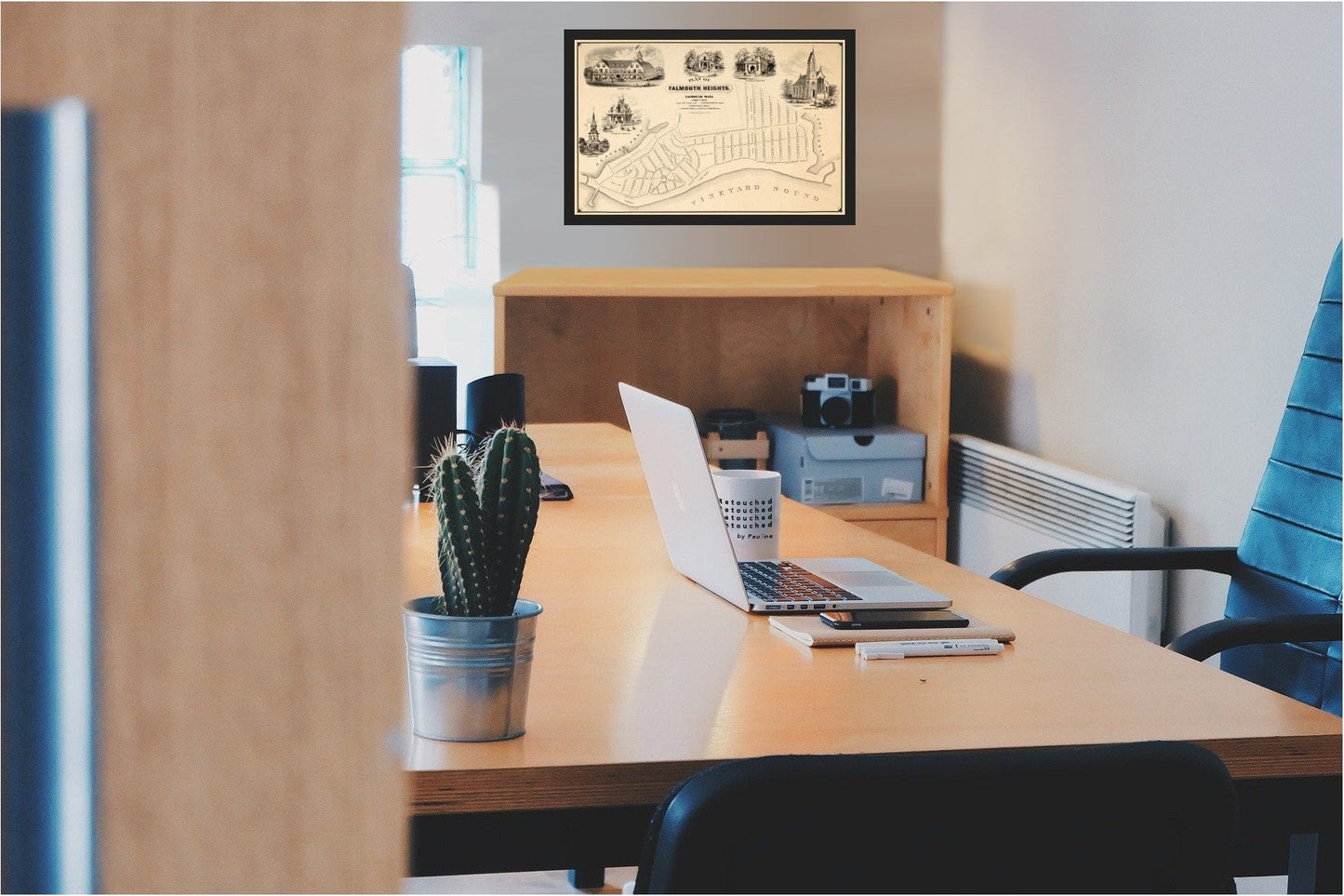 Historic City Map - Falmouth Massachusetts - Boyden 1873 - 35.69 x 23 - Vintage Wall Art