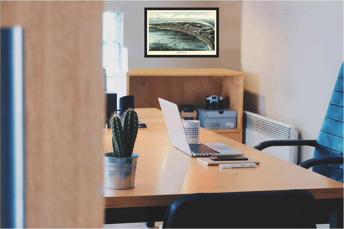 Historic Panoramic View - Provincetown Massachusetts - Walker 1910 - 23 x 35.67 - Vintage Wall Art