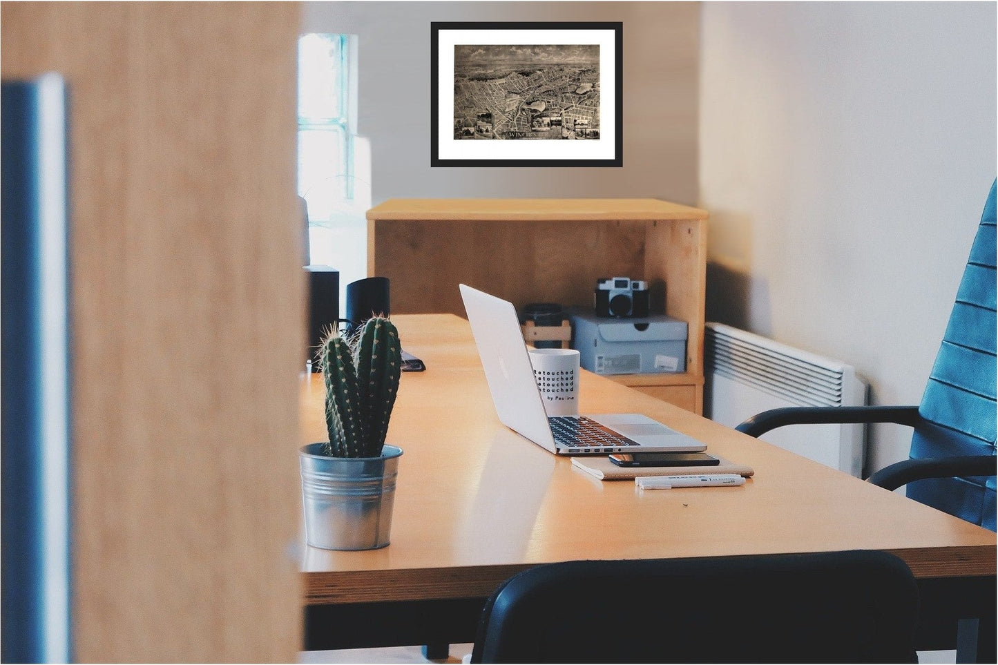 Historic Panoramic View - Winchester Massachusetts - Robbins 1898 - 23 x 31.34 - Vintage Wall Art