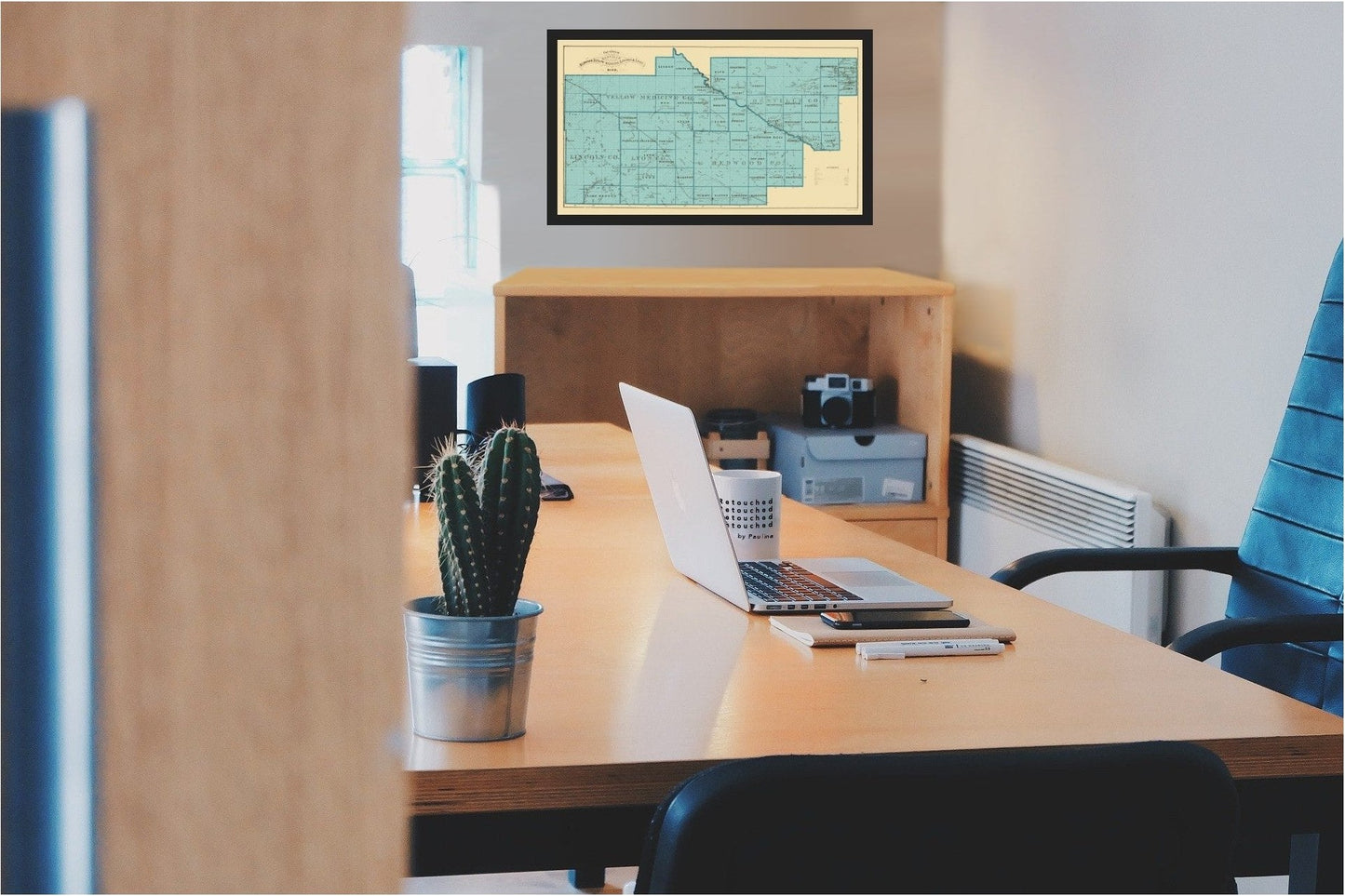 Historic County Map - Redwood Yellow Medicine Lincoln Lyon Counties Minnesota - Andreas 1874 - 23 x 40 - Vintage Wall Art