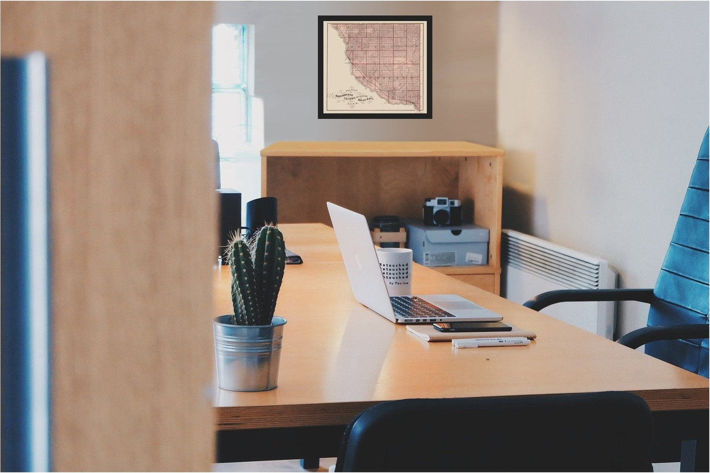 Historic County Map - Sherburne Benton Mille Lacs Counties Minnesota - Andreas 1874 - 23 x 25 - Vintage Wall Art