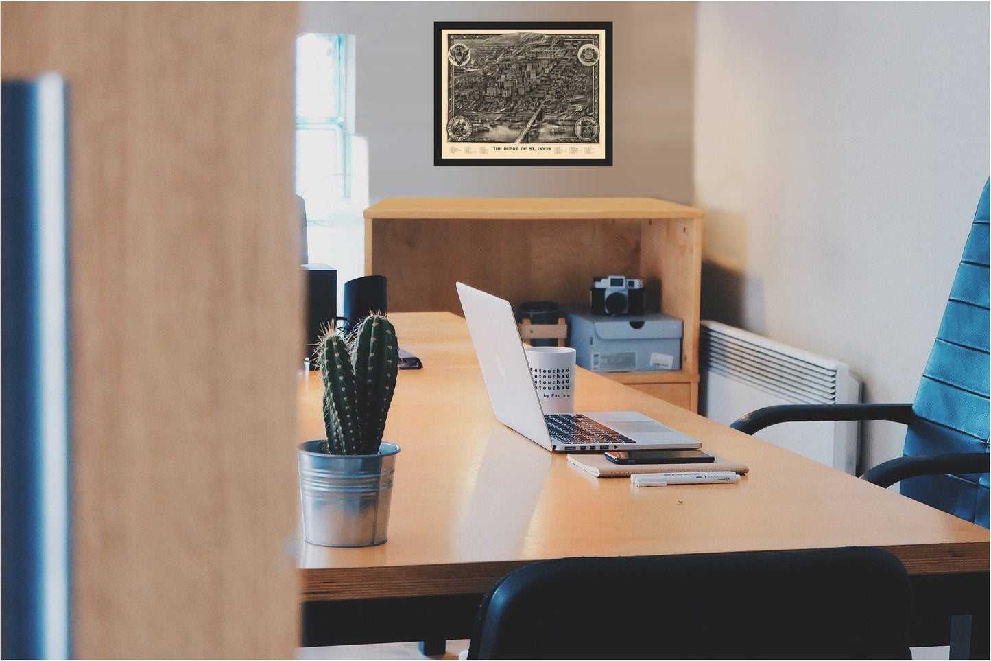 Historic Panoramic View - St Louis Central Missouri - Graf 1907 - 23 x 29.19 - Vintage Wall Art