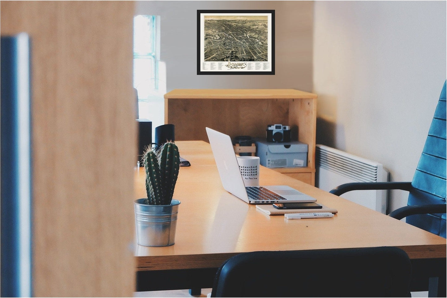 Historic Panoramic View - Dover New Hampshire - Poole 1888 - 28.17 x 23 - Vintage Wall Art