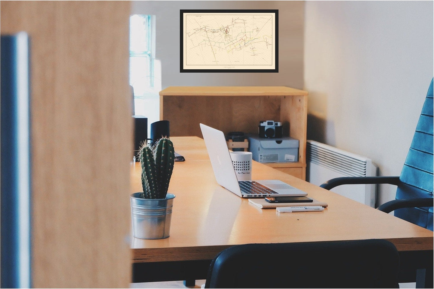 Historic Mine Map - Nevada Comstock Mine Number Eight - Becker 1882 - 23 x 37 - Vintage Wall Art