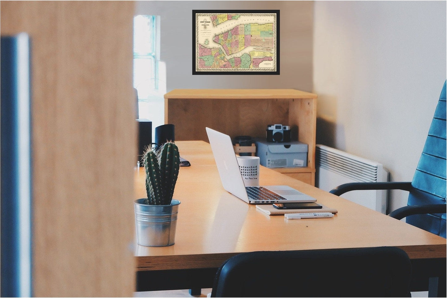 Historic City Map - New York New York - Colton 1855 - 32 x 23 - Vintage Wall Art