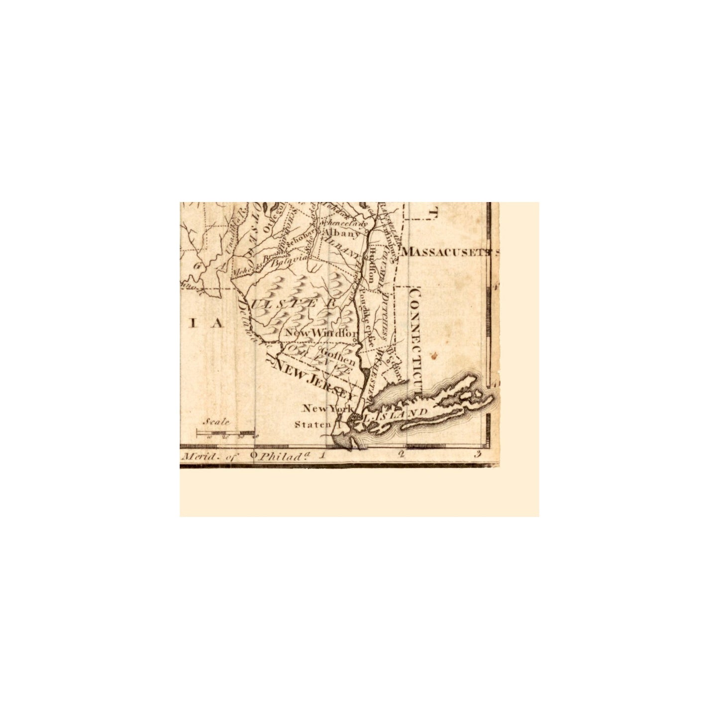 Historic State Map - New York - 1795 - Vintage Wall Art