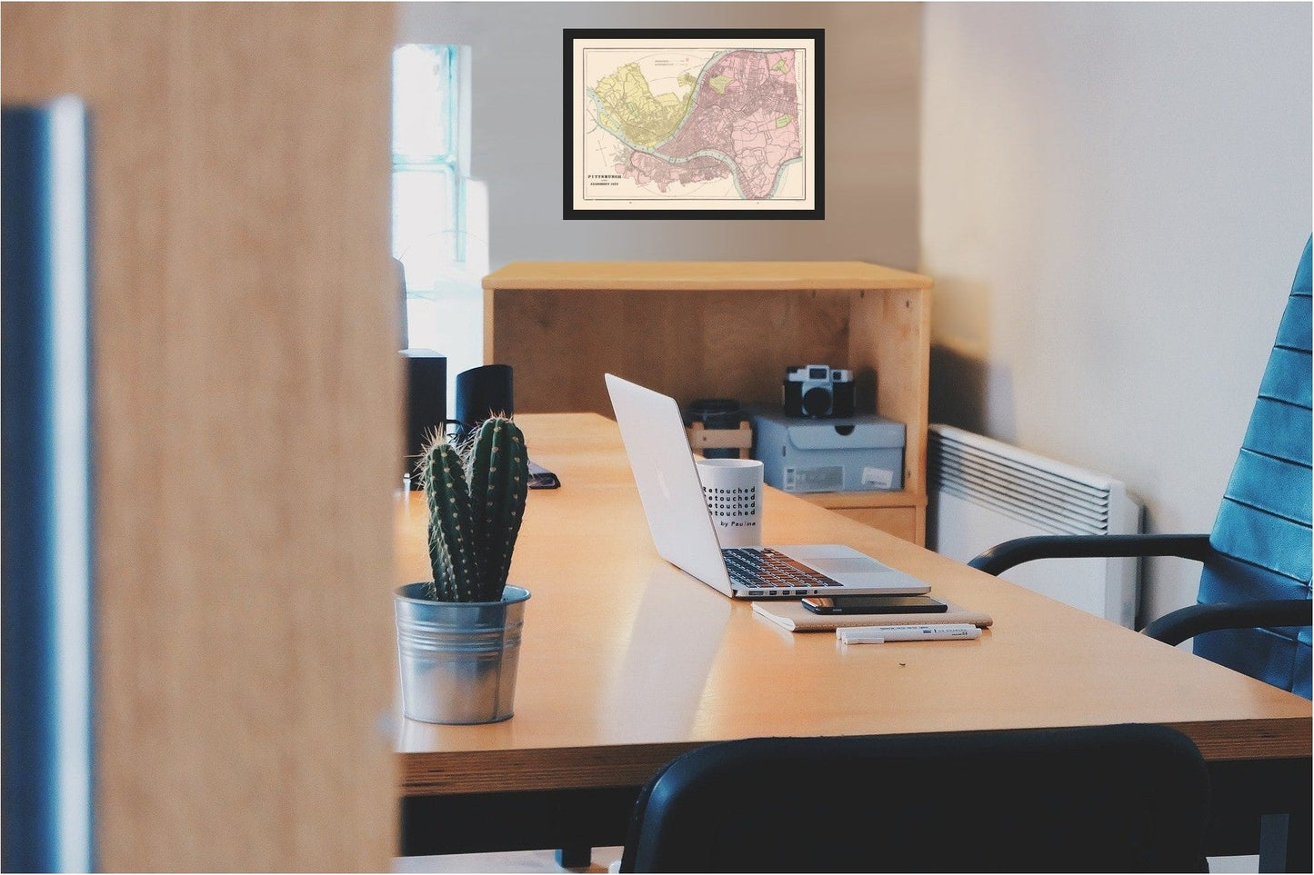 Historic City Map - Pittsburgh Allegheny Pennsylvania - Cram 1892 - 32.53 x 23 - Vintage Wall Art